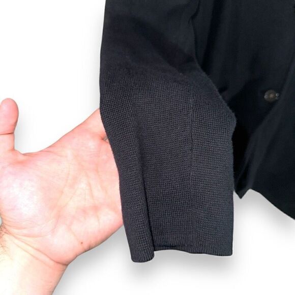 Navy J.Crew Cotton Knit Shaul Cardigan Sweater Size S - Picture 7 of 9